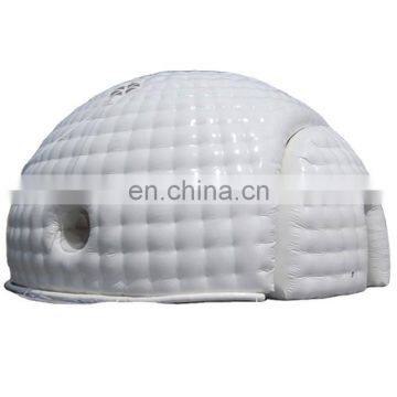 Customized 10 Meter Diameter Heat Sealed Inflatable White Dome Tent With Movable Entrance For Event