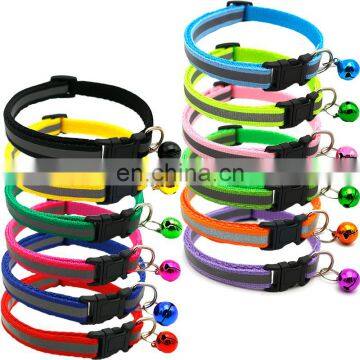 Wholesale Custom Nylon Reflective Cat Collar With Bell