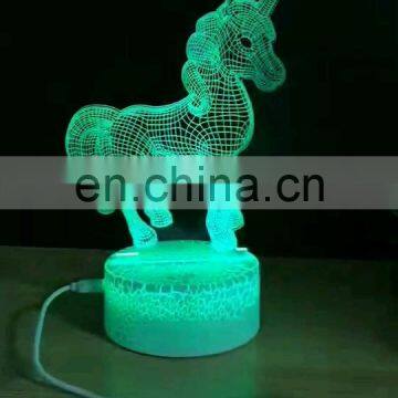 Ready to Ship 3D LED Creative Visualization Night Light Peacock Table Lamp