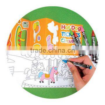 DIY Kids Toy Gift Busy Street Crayon Sticker Colouring Kit Drawing Set photo-3