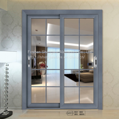 Aluminium alloy indoor sliding door modern design of patio glass doors aluminum sliding doors