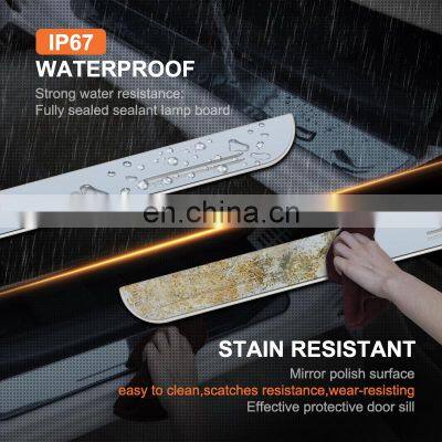LED Door Sill Flashing Light for Mercedes Benz S-CLASS W222 V222 X222 W220 W221 Acrylic Car Door Sill Scuff Plate Pedal