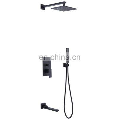 Bathroom Separatet Faucet complete Ceiling Head Handheld Wall Mounted Rain Shower Set