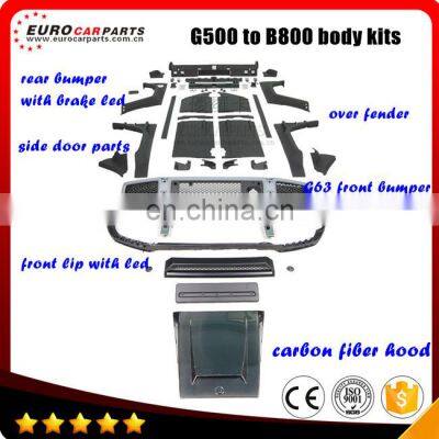 G500 W463 Body Kits Fit for MB G-CLASS W463 G500/ G55/ G63 to G800 Body Kits B-style G800 Wide Body Kits PU W463 Wide Kit