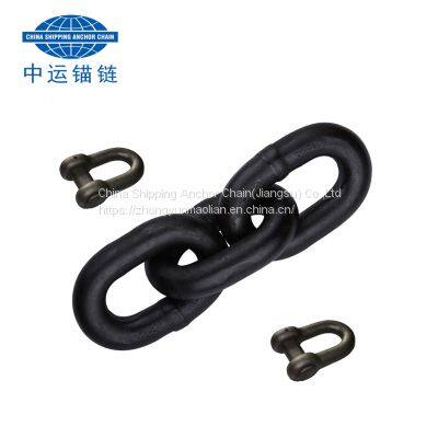 China 56mm marine anchor chain supplier ship anchor chain factory