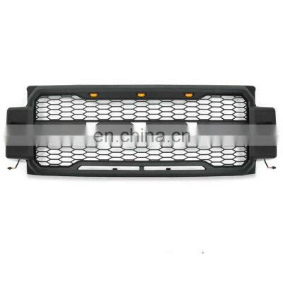 LED Front Grille For 2017-2019 Ford F250 F-250 Super Duty Raptor Style W/Letters 3+2 Lights