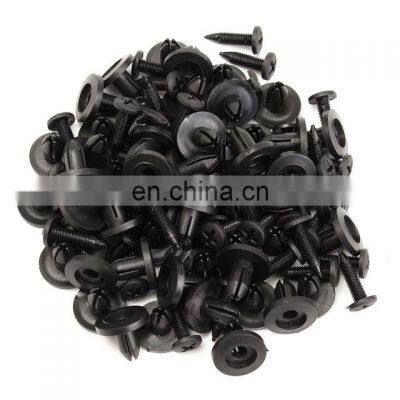 50Pcs Plastic Auto Rivet Bumper Fastener 6Mm Hole Plastic Rivet Nut Retainer Push Engine Cover For Car Door Trim Panel Clip