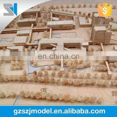 Classic wooden house model for miniature building in construction & real estate