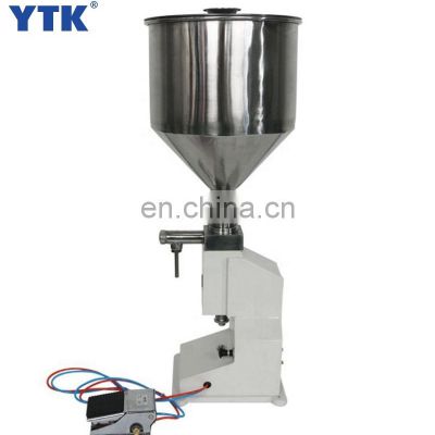 Small Bottle Dosing Paste Liquid Dual Use Pneumatic Filling Machine With Hopper