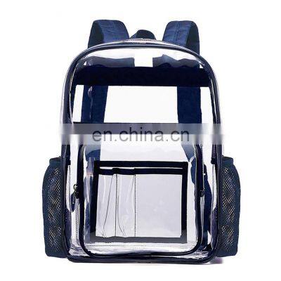 Customized Heavy Duty Clear, Pvc Travel Backpack Transparent School Backpack Bag/ photo-2
