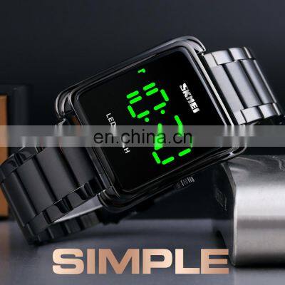 SKMEI 1505 Men Watch 30m Waterproof Wristwatch LED Stainless Steel Watch Male Relogio Masculino