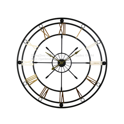 25 Inch Large Metal Skeleton Decorative Wall Clock photo-5