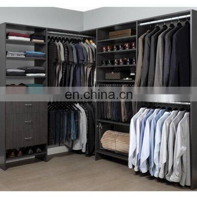 2021 Modern Mirrored Wardrobe Sliding Door Walk In Closet For Bedroom Furniture Set