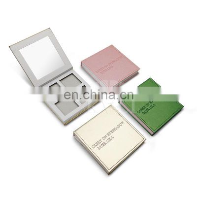 Matte Shimmer Bright Color 4 Hole Eyeshadow Powder Palette With Mirror High Pigment Special Shaped Makeup Pan Packaging