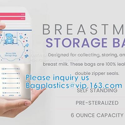 Custom printed clear cheap food packaging baby food spout pouch easy breast milk bag breast milk storage bag