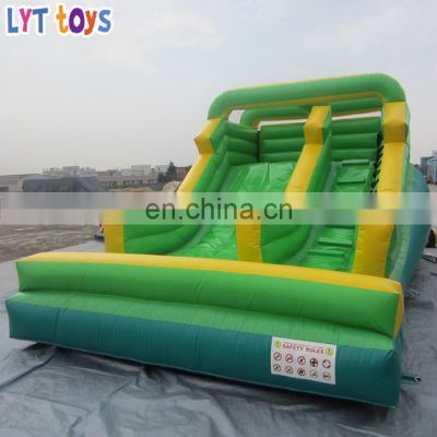 Green color large inflatable slides bouncer for adults kid