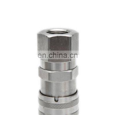 High Pressure no Leak Flat Face Type 1/2 Inch ISO 16028 Hydraulic Quick Coupling for Skid Steer Loader