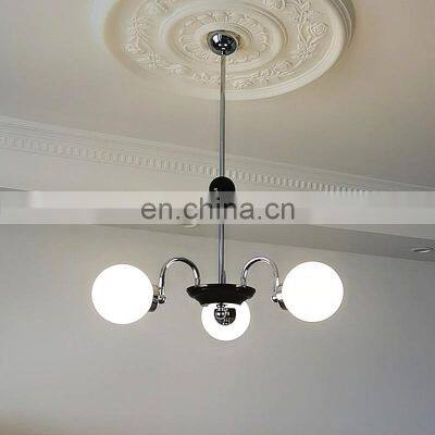 Nordic Modern Iron and Glass Ball Pendant Light Magic Bean LED Chandelier for Living Room Bedroom Restaurant