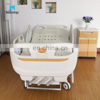 Patient Delivery Factory Wholesale Triple Shake Multi-Function Medical Nursing 3 Cranks Manual Hospital Bed with ABS Siderail