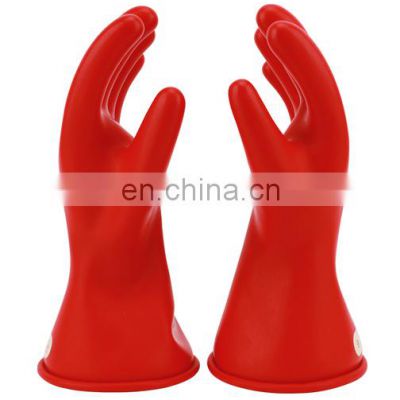 0.5KV Long Low Voltage Class 00 Electric Worker Safety Hand Protection Latex Rubber Insulating Gloves