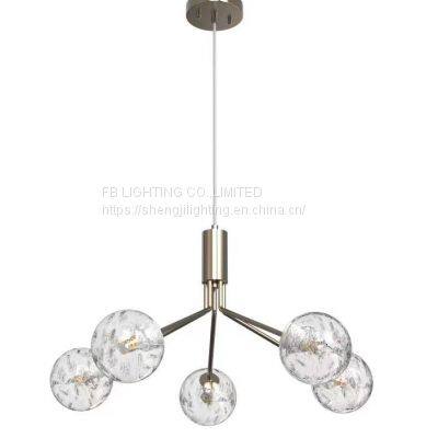 Modern crystal metal Glass Pendant G9 Lamp Chandelier New Ceiling Light Fixture