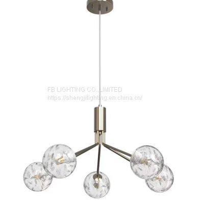 Modern Crystal Metal Glass Pendant G9 Lamp Chandelier New Ceiling Light Fixture