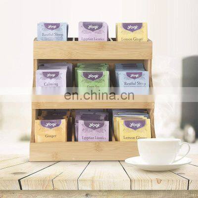 Nature Bamboo Friendly Environment Good Quality Tea Bags Storage Organizer Kitchen Storage Organizer photo-4