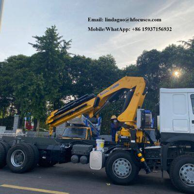 8 Ton Knuckle Boom Crane with Lift Moment Limiter  with 4 Extensions，Factory Price Focus Crane Knuckle Boom Crane 8 Ton 10 Ton 12 Ton 20 Ton Hydraulic Truck Crane