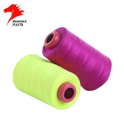 Oeko-Tex 40S/2 4000Y sewing thread no knots  dyed colorful 100% spun polyester sewing thread with 1800 stock colors