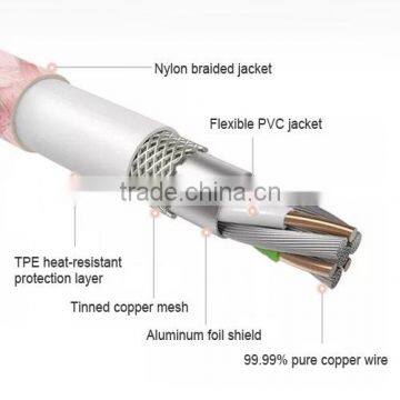 Original MFI Fabric Braided Cell Phone Data Cable Round Usb Cables photo-6