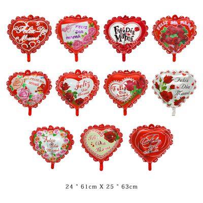 24 Inch Mother's Day Series Foil Balloon Spanish Te Amo Mama Lace Balloons for Party Decoration Custom Balloon Globos