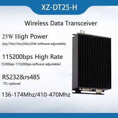 25W Radio Modem 150mhz-470mhz VHF UHF Wireless Transmitter and Receiver
