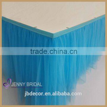 TC091(5) Elegant Wedding Party Decorations White Tulle Table Skirt photo-5