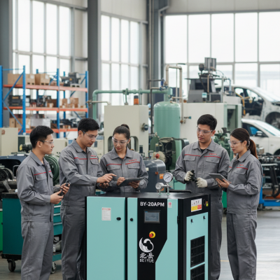 Beiyue30KW 40HP Fixed Speed Screw Air Compressor Long Service Life photo-5