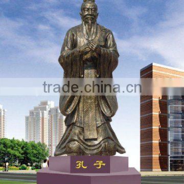 outdoor bronze/copper famous people sculpture --Thinker/ideologist confucius