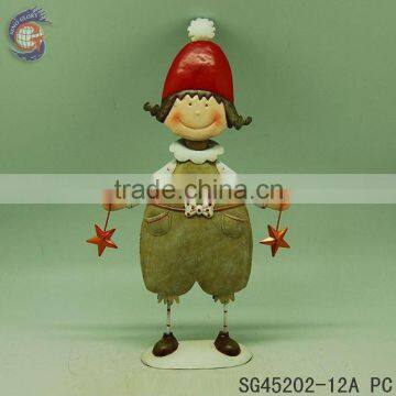 small metal christmas girl figurine ornaments