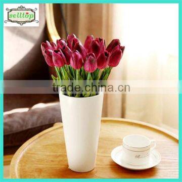 34cm mini pu tulip real touch artificial purple tulip