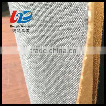 Polyester Oxford Composite Fabric with suede fabric