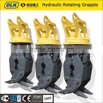 CE approved excavator hydraulic rotating wood log grapple for small excavator