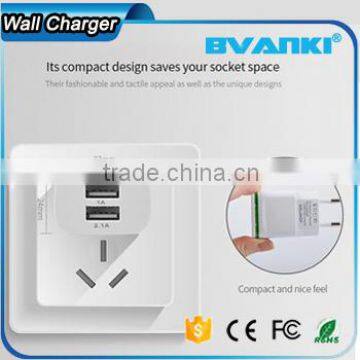 Universal 5V 2A EU AC Travel LED Light Dual USB Wall Charger for IPhone 6 6S for Samsung Galaxy S5 S6 S7 Cell Phones Adapter photo-3