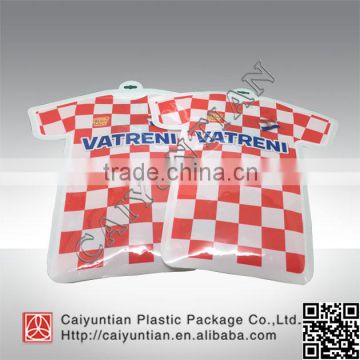 Customized shape plastic bag with hung hole