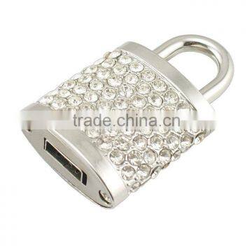 Silver Lock Shape Jewelry Drive Usb 8gb With Gift Boxes photo-3