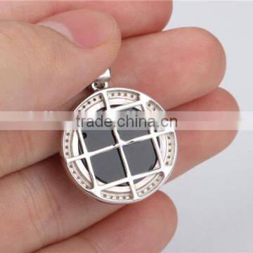 Custom Silver Copper Micro Pave Hip Hop Jewelry Coin Crown Shape Pendant Neacklace photo-6