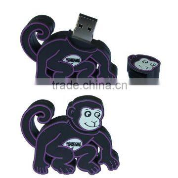 cartoon usb pen drive pvc usb flash drive cute animal lash memory disk 2gb 4gb