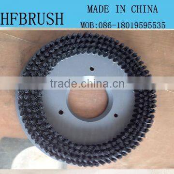 Boar bristle cleaning disc brush for electric machine