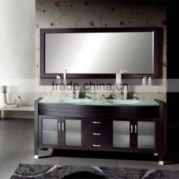 Dual Sink Bathroom Wooden Vanity X010