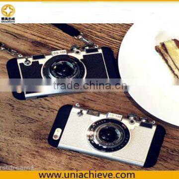 For IPhone 6S/6SPlus 3 in 1 Fashion Design Creative Silicone Camera Back Case Cover With Strap Red photo-4