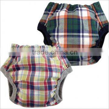 made in Japan products high quality cool check pattern printed cloth diaper baby nappies wholesale for hot selling item