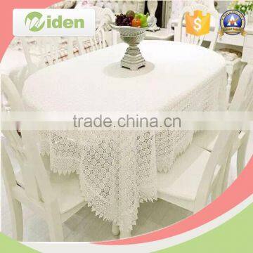 Elegant and noble white milky poly chemical lace fabric for tablecloth                        
                                                                                Supplier's Choice