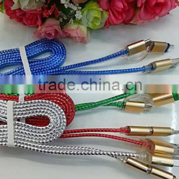 Led Lighting 8pin Micro Usb Cable, Phone Charging Cable, Data Usb Cable 2in1 Usb Cable for IPhone photo-2